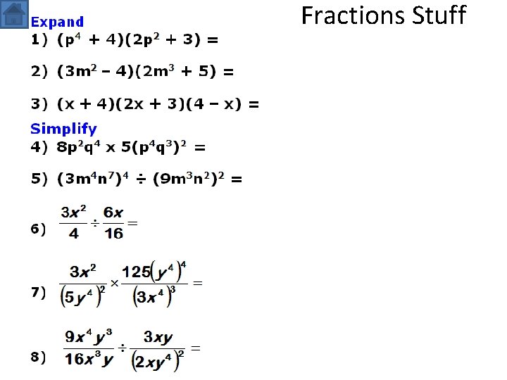 Fractions Stuff 