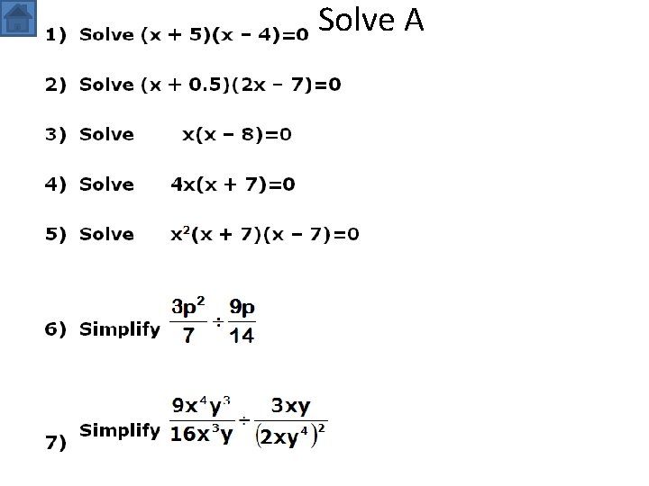 Solve A 