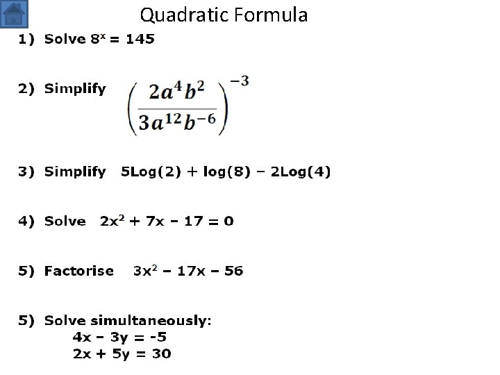 Quadratic Formula 