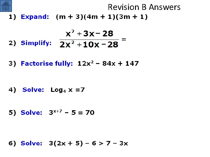 Revision B Answers 