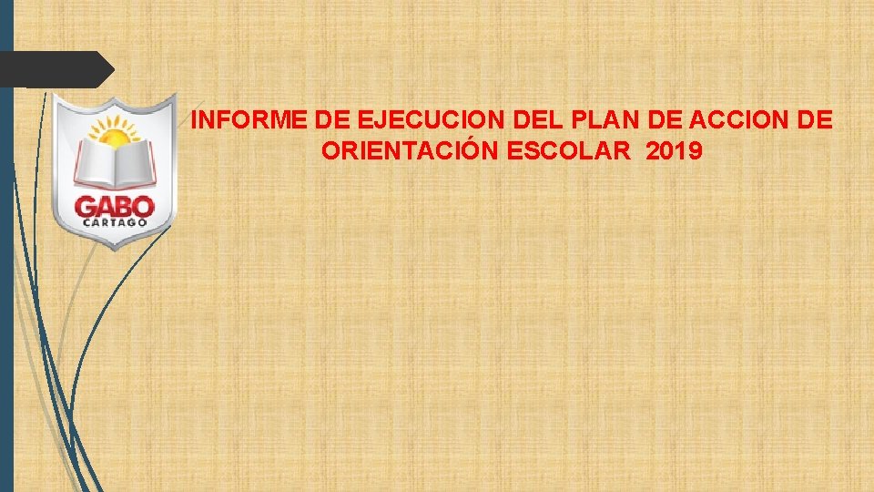 INFORME DE EJECUCION DEL PLAN DE ACCION DE ORIENTACIÓN ESCOLAR 2019 
