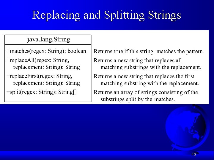 Replacing and Splitting Strings 42 