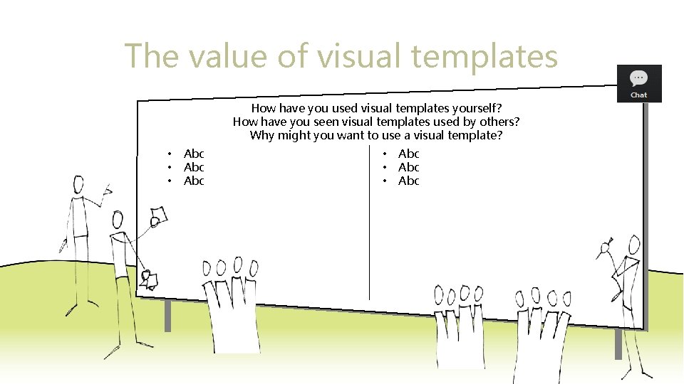The value of visual templates How have you used visual templates yourself? How have