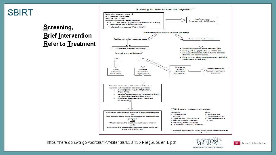 SBIRT Screening, Brief Intervention Refer to Treatment https: //here. doh. wa. gov/portals/14/Materials/950 -135 -Preg.