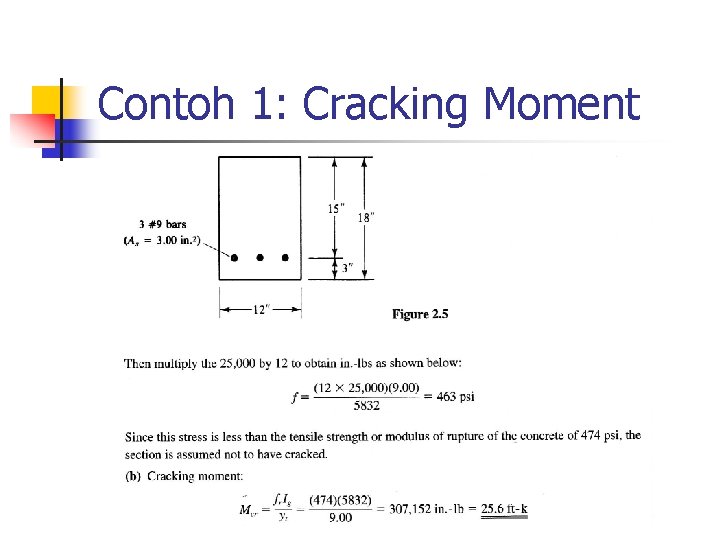 Contoh 1: Cracking Moment 