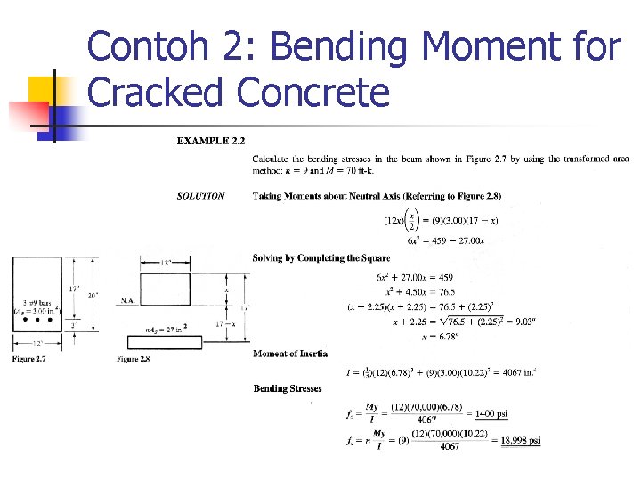 Contoh 2: Bending Moment for Cracked Concrete 