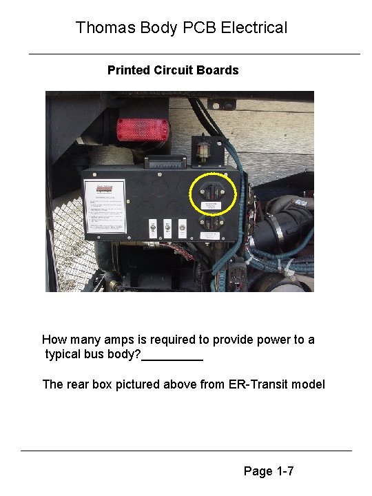 Thomas Body PCB Electrical Printed Circuit Boards How many amps is required to provide