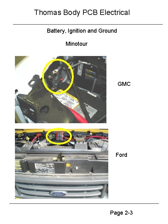 Thomas Body PCB Electrical Battery, Ignition and Ground Minotour GMC Ford Page 2 -3