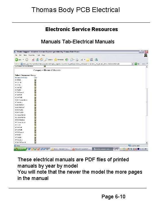Thomas Body PCB Electrical Electronic Service Resources Manuals Tab-Electrical Manuals These electrical manuals are