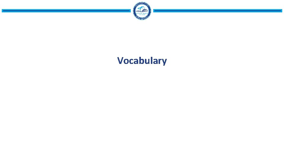 Vocabulary 