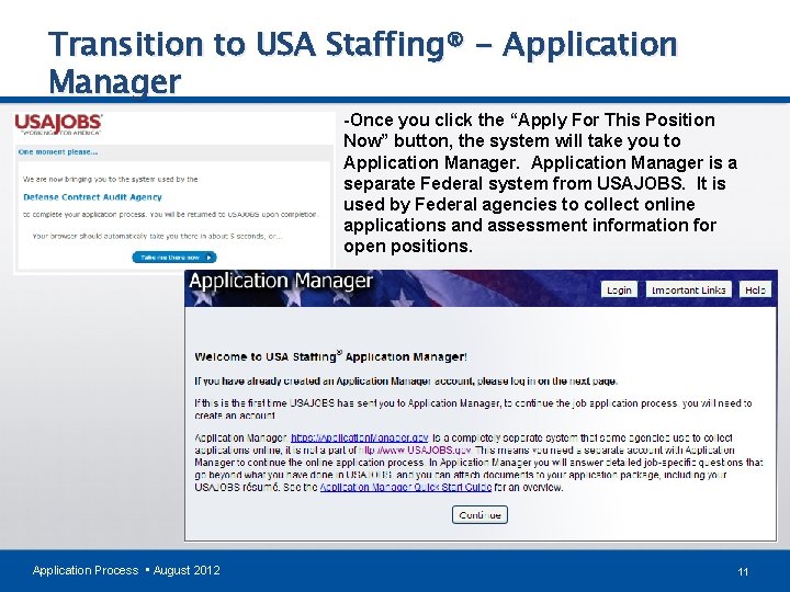 Transition to USA Staffing® - Application Manager -Once you click the “Apply For This