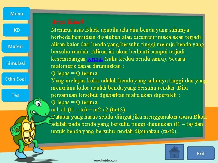 Menu Asas Black KD Materi Simulasi Cthh Soal Tes Menurut asas Black apabila ada