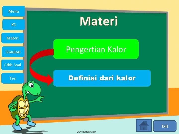 Menu KD Materi Simulasi Pengertian Kalor Cthh Soal Tes Definisi dari kalor Exit 