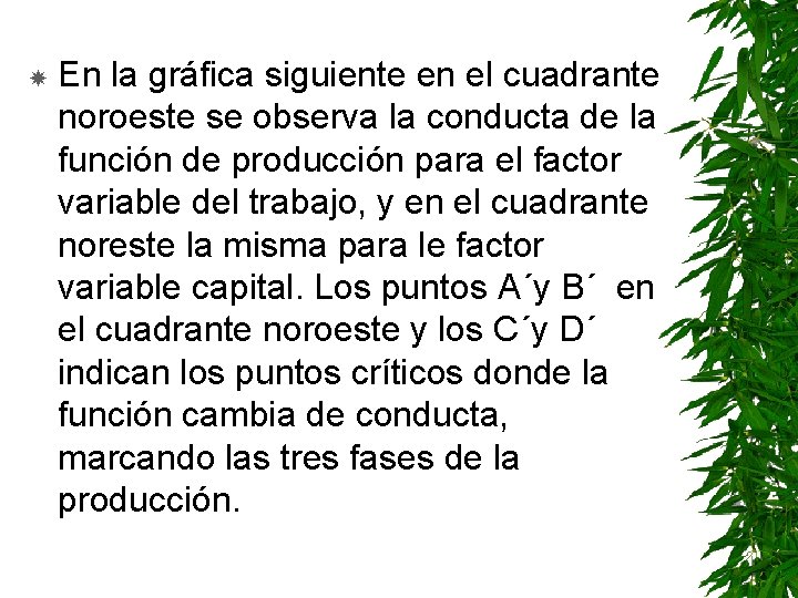  En la gráfica siguiente en el cuadrante noroeste se observa la conducta de