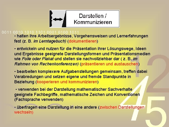  • halten ihre Arbeitsergebnisse, Vorgehensweisen und Lernerfahrungen fest (z. B. im Lerntagebuch) (dokumentieren)