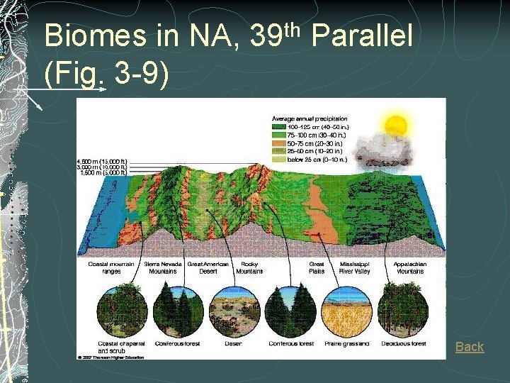 Biomes in NA, (Fig. 3 -9) th 39 Parallel Back 