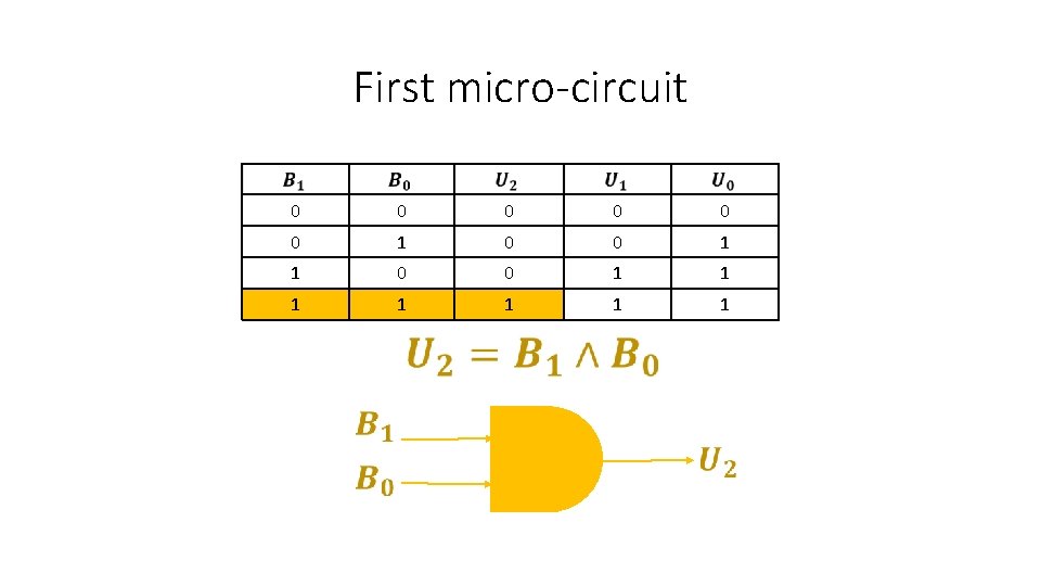 First micro-circuit 0 0 0 1 1 1 1 