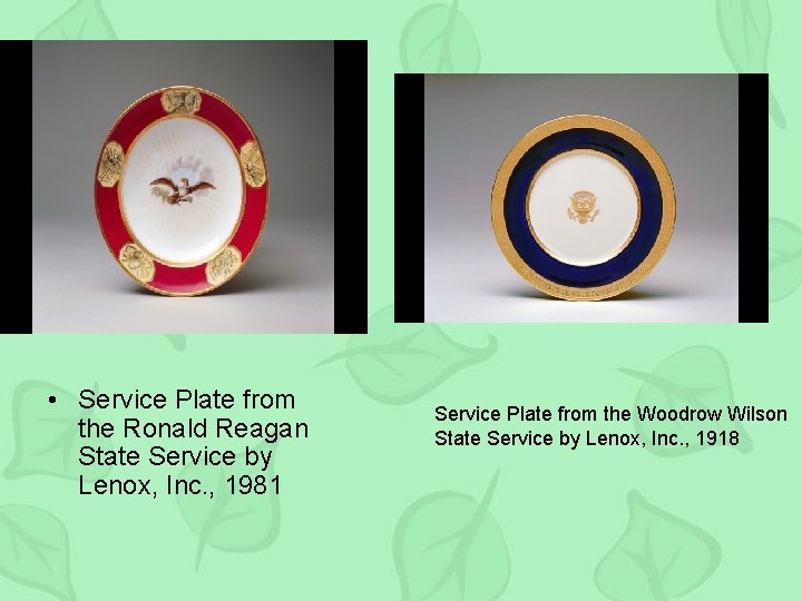  • Service Plate from the Ronald Reagan State Service by Lenox, Inc. ,