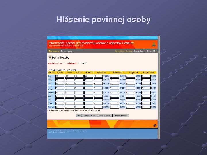 Hlásenie povinnej osoby 