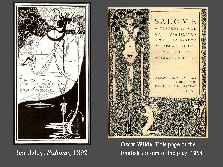 Beardsley, Salomé, 1892 Oscar Wilde, Title page of the English version of the play,