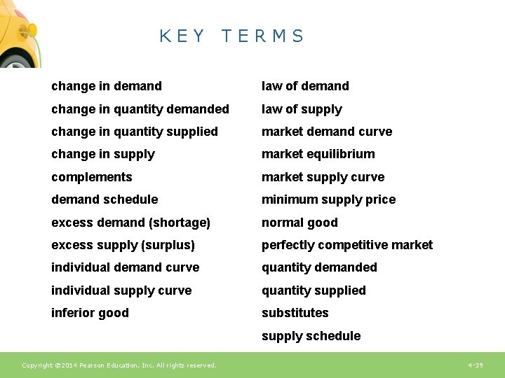 KEY TERMS change in demand law of demand change in quantity demanded law of