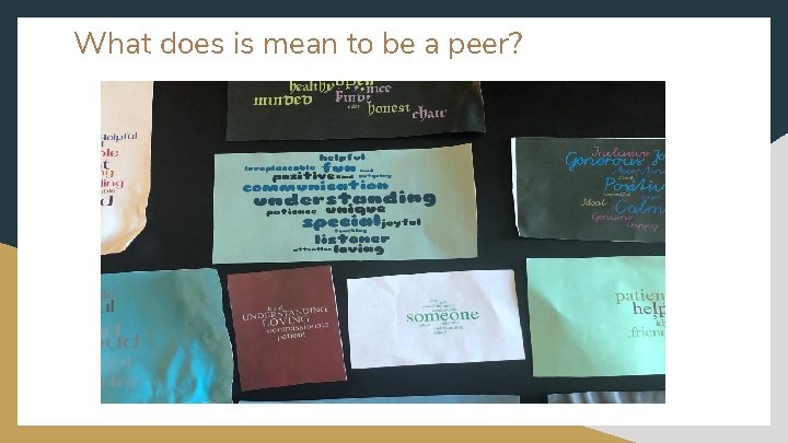 What does is mean to be a peer? 