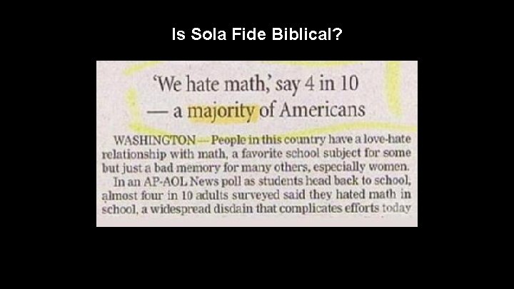 Is Sola Fide Biblical? 