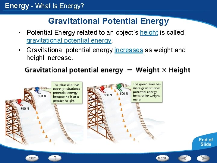Energy - What Is Energy? Gravitational Potential Energy • Potential Energy related to an