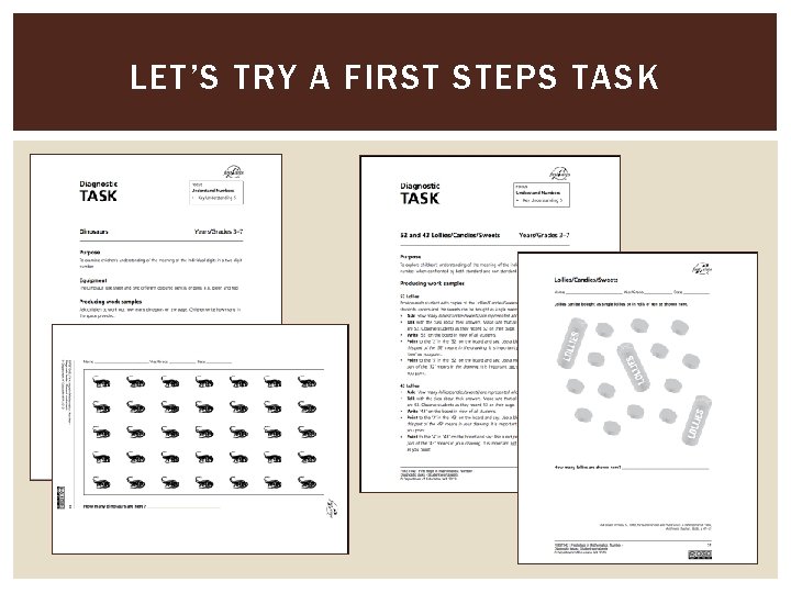 LET’S TRY A FIRST STEPS TASK 