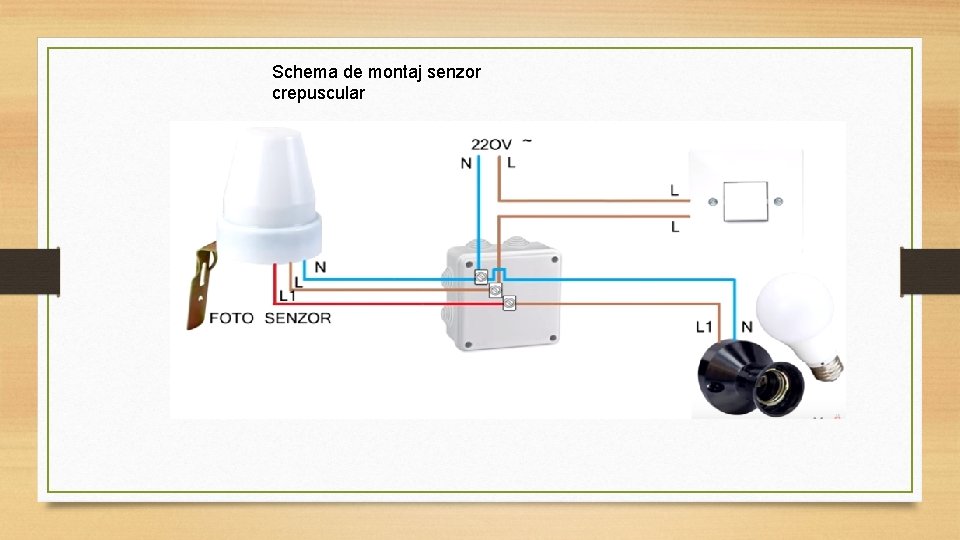 Schema de montaj senzor crepuscular 