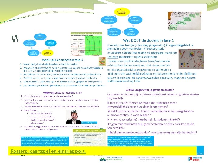 Wat doet de effectieve docent? Posters, kaartspel en eindrapport. 