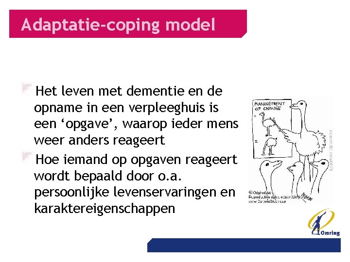 Adaptatie-coping model Het leven met dementie en de opname in een verpleeghuis is een