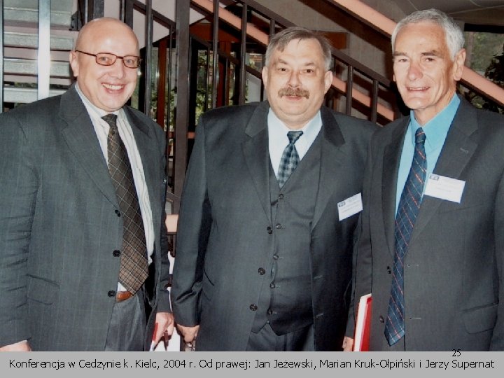 25 Konferencja w Cedzynie k. Kielc, 2004 r. Od prawej: Jan Jeżewski, Marian Kruk-Ołpiński