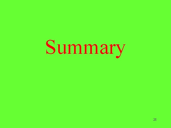 Summary 28 