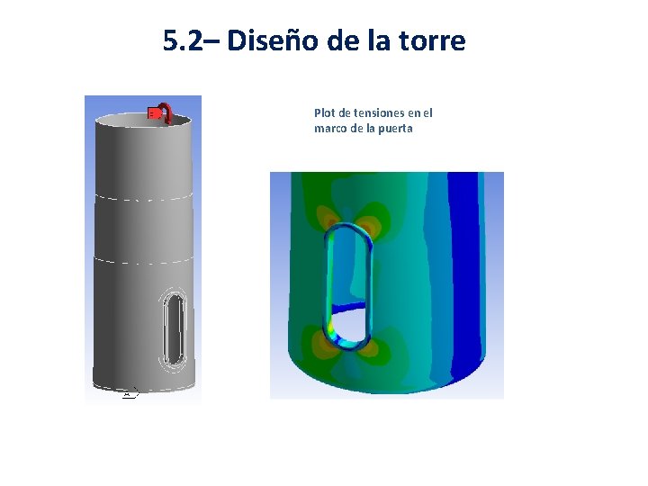 5. 2– Diseño de la torre Plot de tensiones en el marco de la