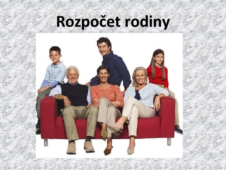 Rozpočet rodiny 