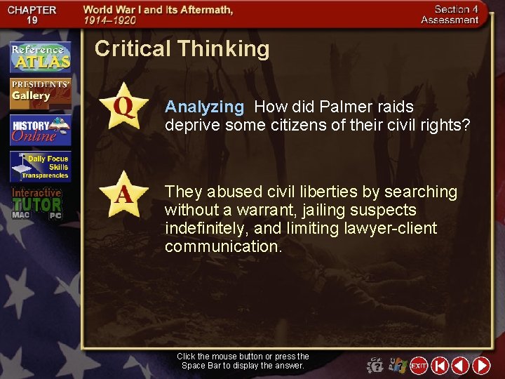 Critical Thinking Analyzing How did Palmer raids deprive some citizens of their civil rights?