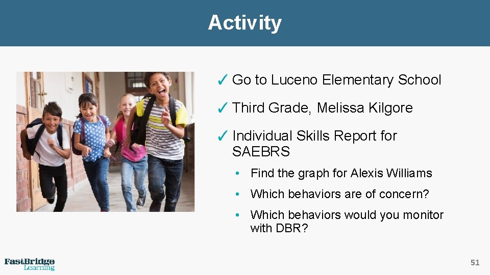 Activity ✓ Go to Luceno Elementary School ✓ Third Grade, Melissa Kilgore ✓ Individual