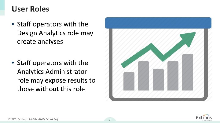 User Roles • Staff operators with the Design Analytics role may create analyses •