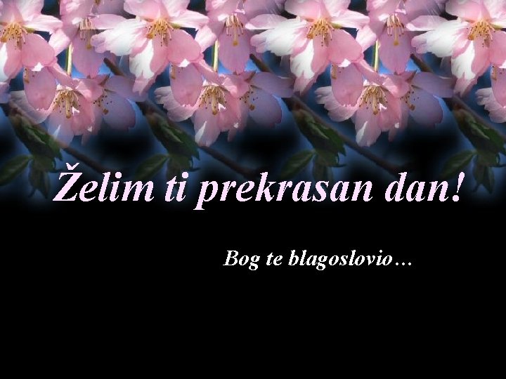 Želim ti prekrasan dan! Bog te blagoslovio… 