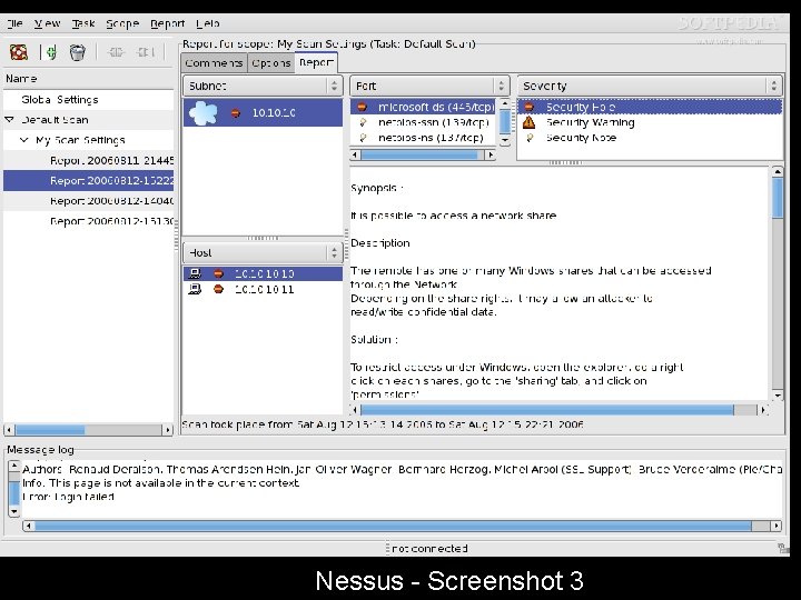 Nessus Screenshot - 3 Nessus - Screenshot 3 