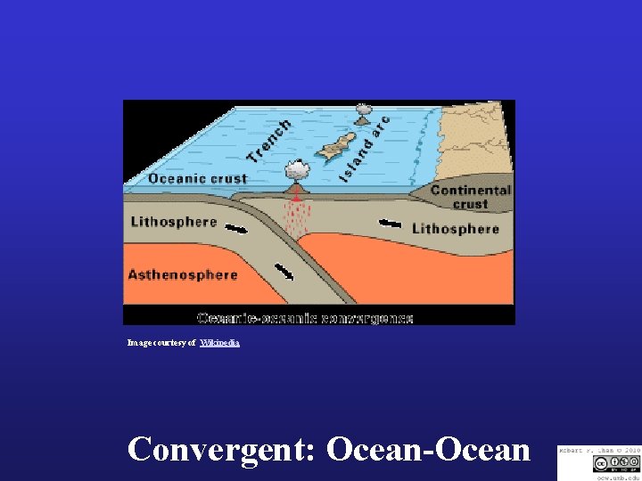 Image courtesy of Wikipedia Convergent: Ocean-Ocean 