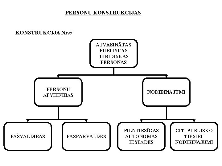 PERSONU KONSTRUKCIJAS KONSTRUKCIJA Nr. 5 ATVASINĀTAS PUBLISKAS JURIDISKAS PERSONU APVIENĪBAS PAŠVALDĪBAS PAŠPĀRVALDES NODIBINĀJUMI PILNTIESĪGAS