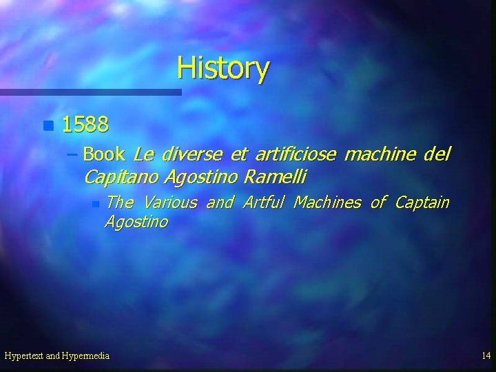 History n 1588 – Book Le diverse et artificiose machine del Capitano Agostino Ramelli