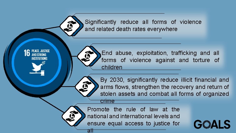 Significantly reduce all forms of violence and related death rates everywhere End abuse, exploitation,