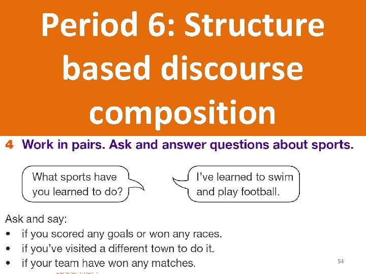 Period 6: Structure based discourse composition 54  Period 6: Structure based discourse composition 54