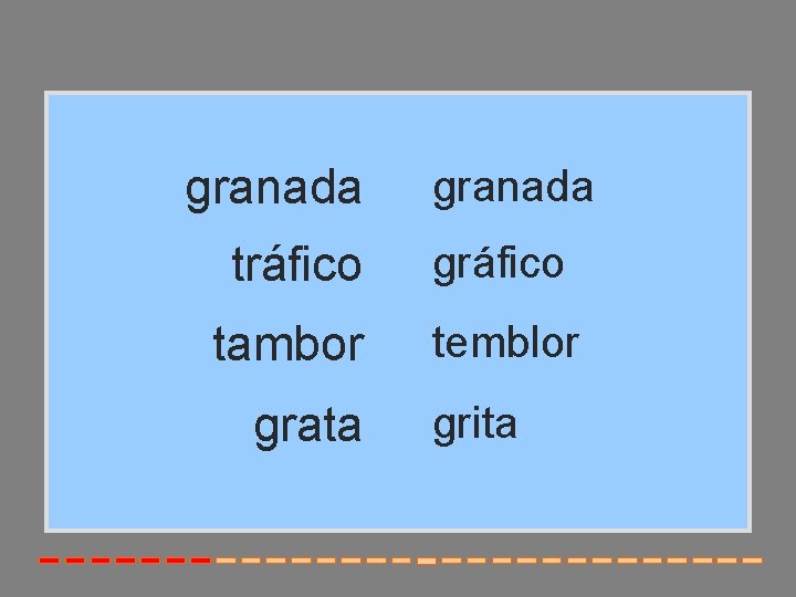 granada tráfico gráfico tambor temblor grata grita 