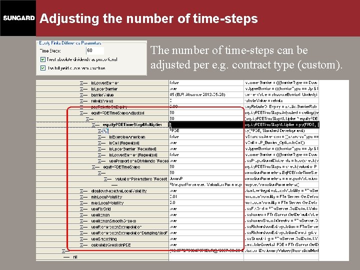 Adjusting the number of time-steps The number of time-steps can be adjusted per e.