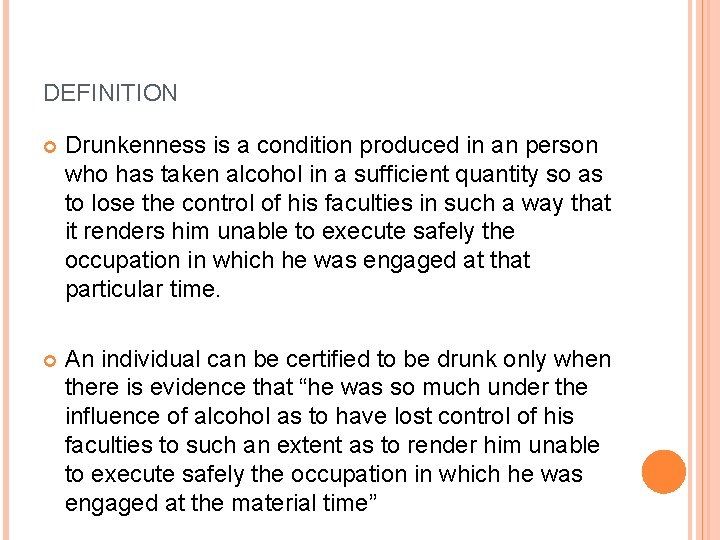 CERTIFICATE OF DRUNKENNESS BY Dr WAHEED DEFINITION Drunkenness
