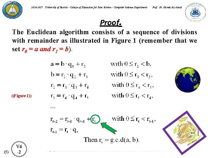 Number Theory The Euclidean algorithm University of Basrah